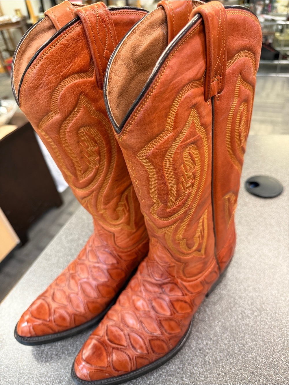 Loma Handcrafted Cognac Leather Western Boots
